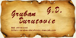 Gruban Durutović vizit kartica